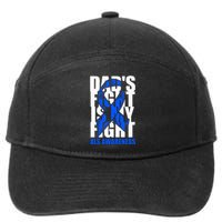 ALS Awareness Month Blue Ribbon Dads Fight May Support 7-Panel Snapback Hat