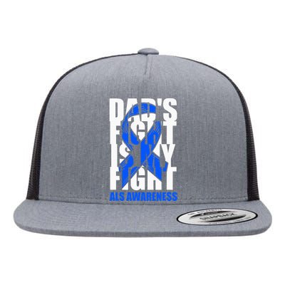 ALS Awareness Month Blue Ribbon Dads Fight May Support Flat Bill Trucker Hat