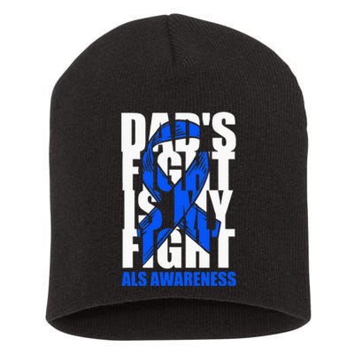 ALS Awareness Month Blue Ribbon Dads Fight May Support Short Acrylic Beanie