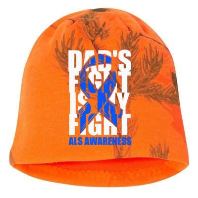 ALS Awareness Month Blue Ribbon Dads Fight May Support Kati - Camo Knit Beanie