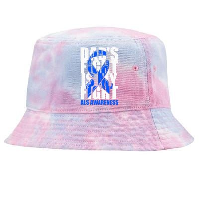 ALS Awareness Month Blue Ribbon Dads Fight May Support Tie-Dyed Bucket Hat