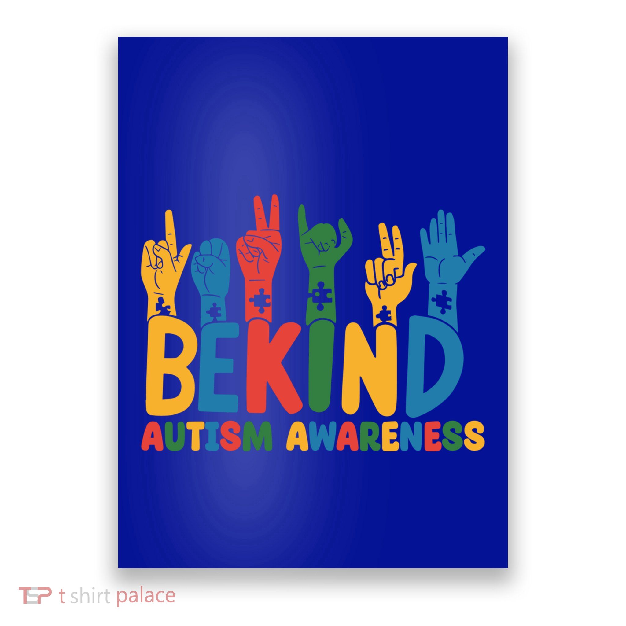 Autism Awareness Mom Dad Be Kind Autistic Sign Language Gift Poster
