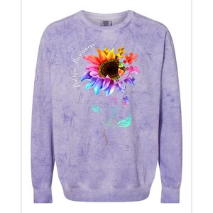 Autism Awareness Mom Choose Kind Autism Gift Sunflower Colorblast Crewneck Sweatshirt