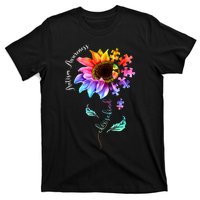 Autism Awareness Mom Choose Kind Autism Gift Sunflower T-Shirt