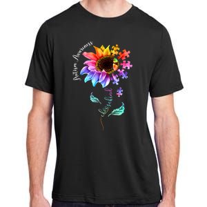 Autism Awareness Mom Choose Kind Autism Gift Sunflower Adult ChromaSoft Performance T-Shirt