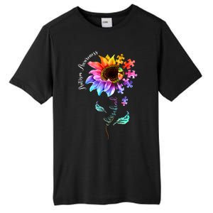 Autism Awareness Mom Choose Kind Autism Gift Sunflower Tall Fusion ChromaSoft Performance T-Shirt