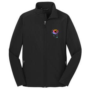 Autism Awareness Mom Choose Kind Autism Gift Sunflower Core Soft Shell Jacket