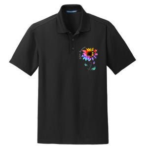 Autism Awareness Mom Choose Kind Autism Gift Sunflower Dry Zone Grid Polo