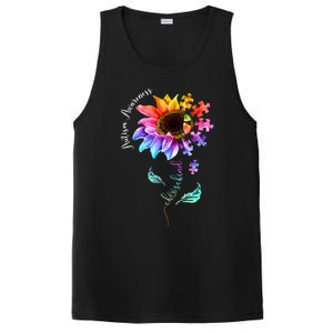 Autism Awareness Mom Choose Kind Autism Gift Sunflower PosiCharge Competitor Tank