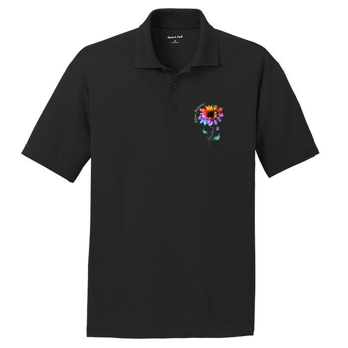 Autism Awareness Mom Choose Kind Autism Gift Sunflower PosiCharge RacerMesh Polo