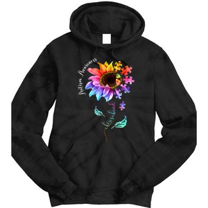 Autism Awareness Mom Choose Kind Autism Gift Sunflower Tie Dye Hoodie