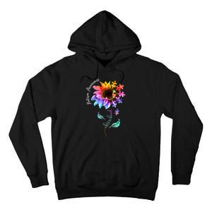 Autism Awareness Mom Choose Kind Autism Gift Sunflower Tall Hoodie