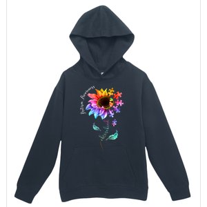 Autism Awareness Mom Choose Kind Autism Gift Sunflower Urban Pullover Hoodie