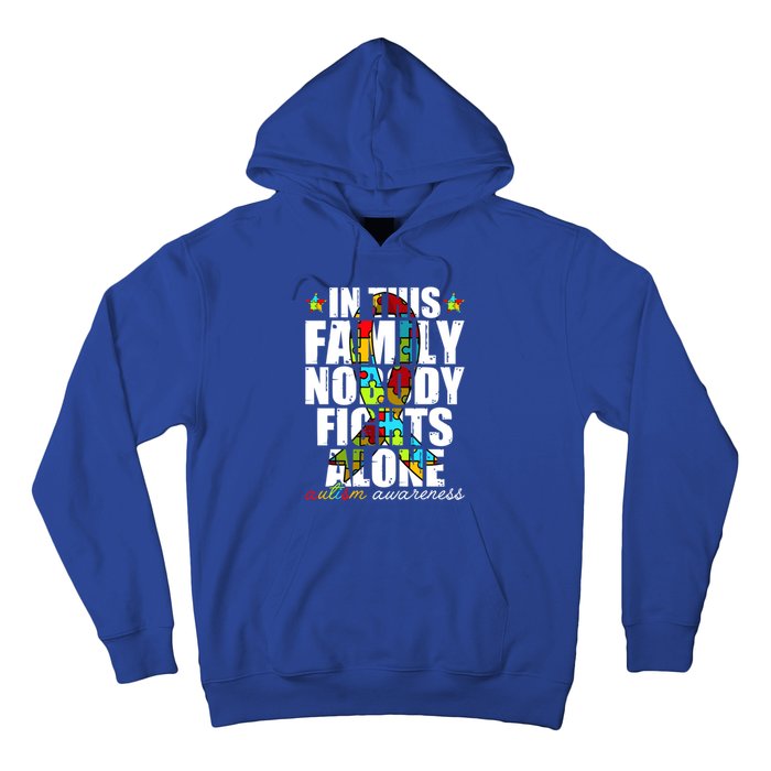 Autism Awareness Month Family Support Mom Son Daughter Gift Hoodie