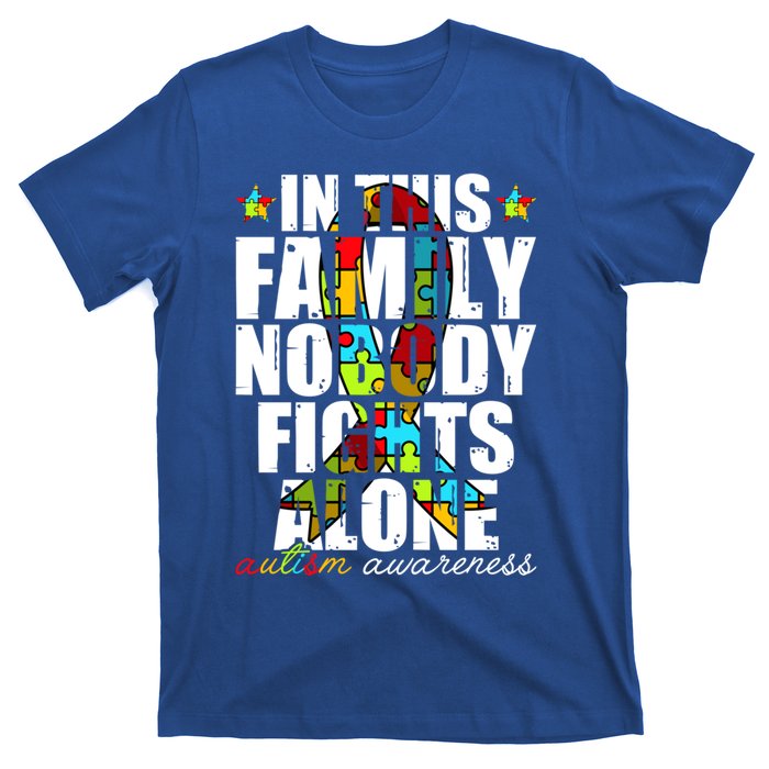 Autism Awareness Month Family Support Mom Son Daughter Gift T-Shirt