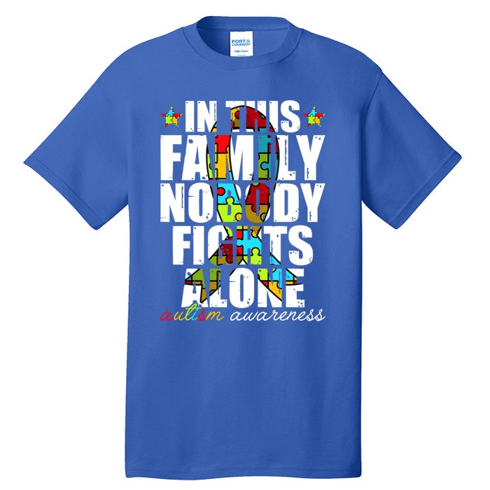 Autism Awareness Month Family Support Mom Son Daughter Gift Tall T-Shirt