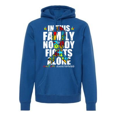 Autism Awareness Month Family Support Mom Son Daughter Gift Premium Hoodie