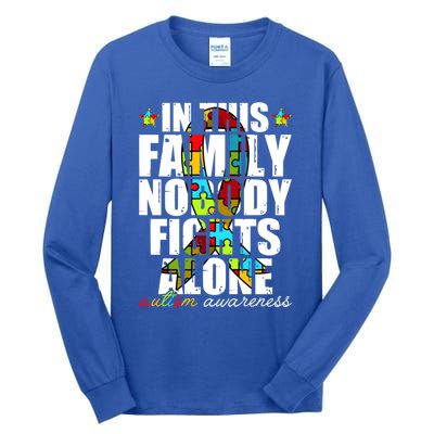 Autism Awareness Month Family Support Mom Son Daughter Gift Tall Long Sleeve T-Shirt