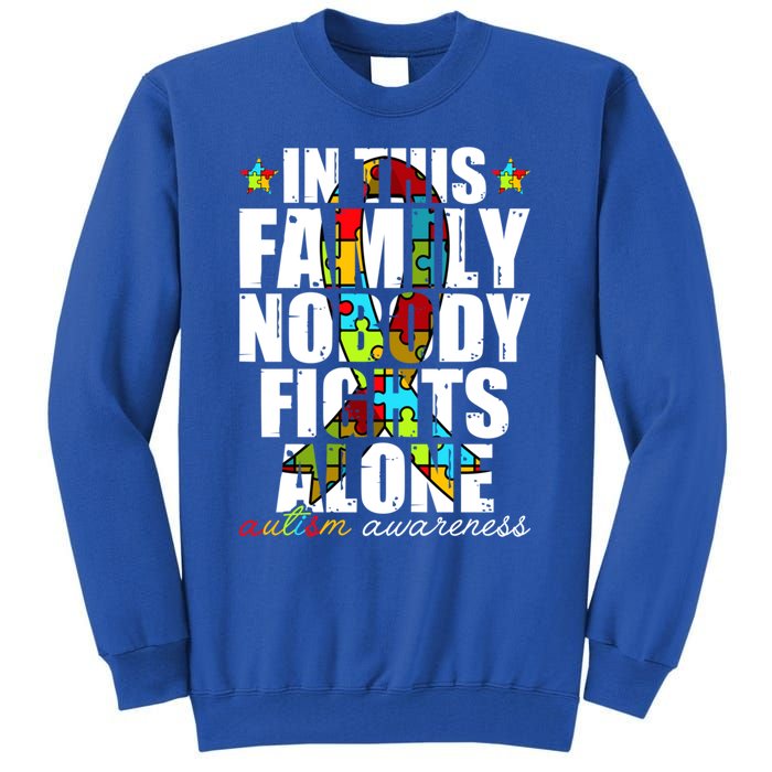 Autism Awareness Month Family Support Mom Son Daughter Gift Tall Sweatshirt