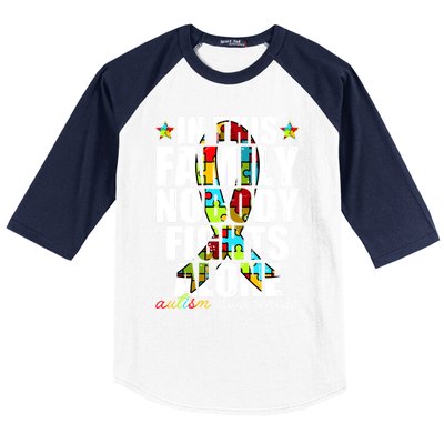 Autism Awareness Month Family Support Mom Son Daughter Gift Baseball Sleeve Shirt