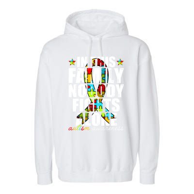 Autism Awareness Month Family Support Mom Son Daughter Gift Garment-Dyed Fleece Hoodie