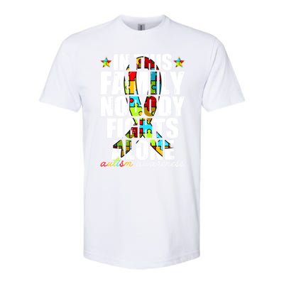 Autism Awareness Month Family Support Mom Son Daughter Gift Softstyle CVC T-Shirt