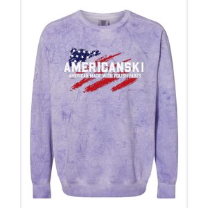 Americanski American Made With Polish Pride Colorblast Crewneck Sweatshirt