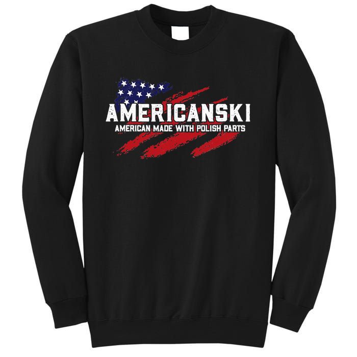 Americanski American Made With Polish Pride Tall Sweatshirt