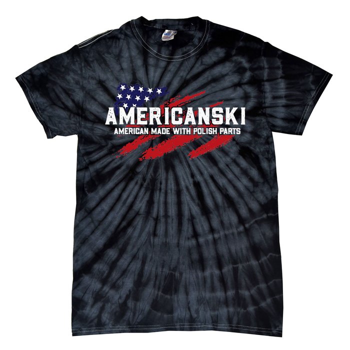 Americanski American Made With Polish Pride Tie-Dye T-Shirt