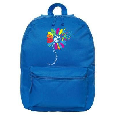 Autism Awareness Mom Acceptance Sunflower Be Kind Great Gift 16 in Basic Backpack