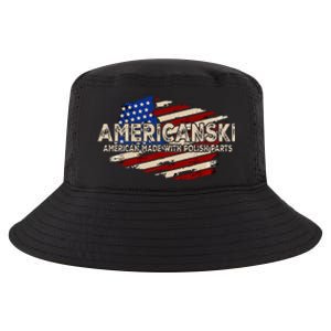 Americanski American Made With Polish Parts USA Flag Cool Comfort Performance Bucket Hat