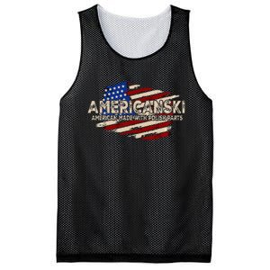 Americanski American Made With Polish Parts USA Flag Mesh Reversible Basketball Jersey Tank