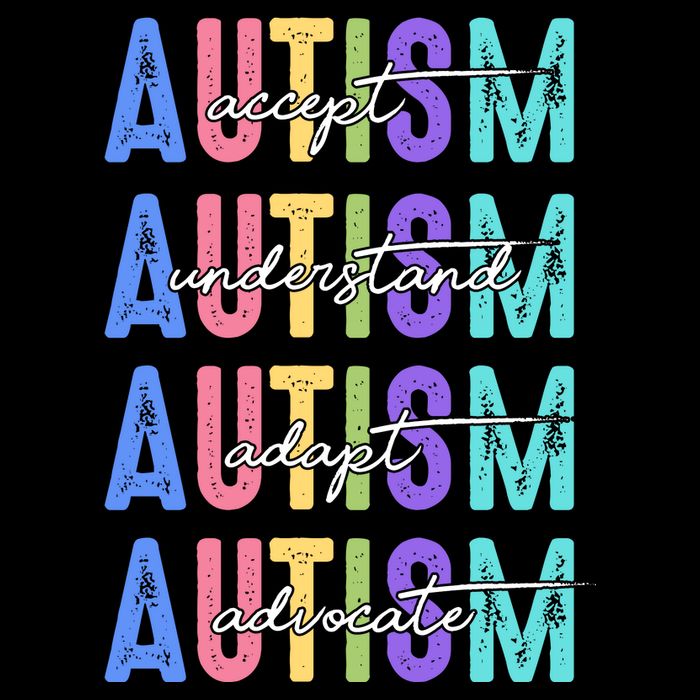 Autism Awareness Month Accept Understand Adapt Advocate City Backpack