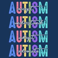 Autism Awareness Month Accept Understand Adapt Advocate Poster