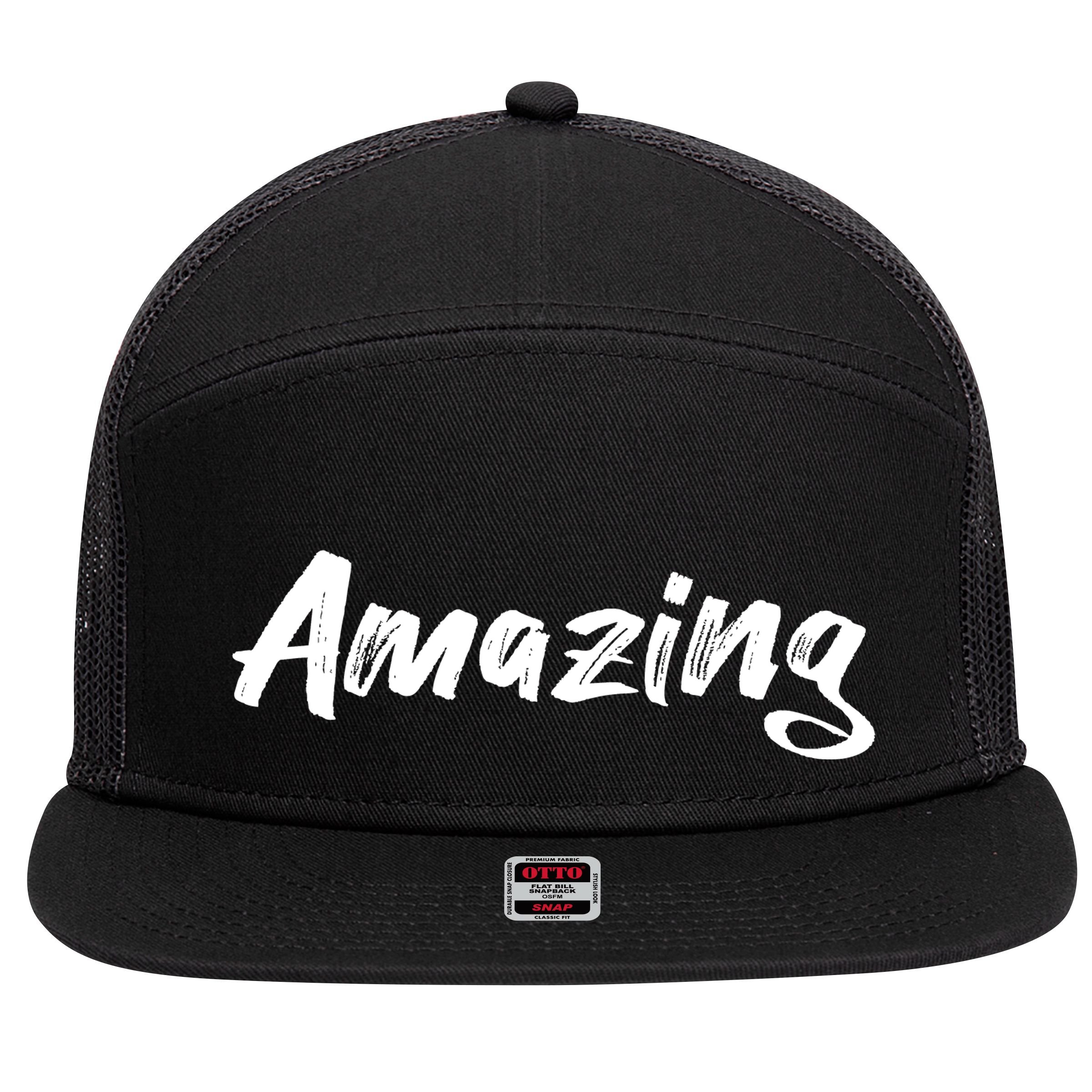 Amazing 7 Panel Mesh Trucker Snapback Hat