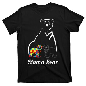 Autism Awareness Mama Bear Mom Autistic Child T-Shirt