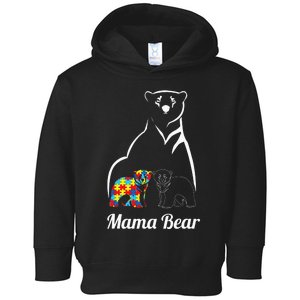 Autism Awareness Mama Bear Mom Autistic Child Toddler Hoodie