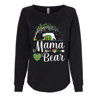 Autism Awareness Mama And Bear Support Autistic Autism Mom Womens California Wash Sweatshirt