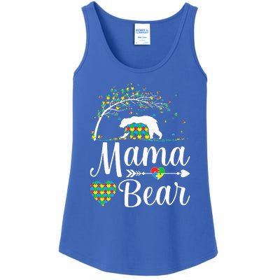 Autism Awareness Mama And Bear Support Autistic Autism Mom Ladies Essential Tank