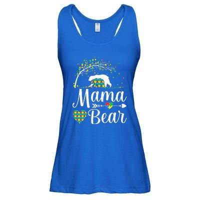 Autism Awareness Mama And Bear Support Autistic Autism Mom Ladies Essential Flowy Tank