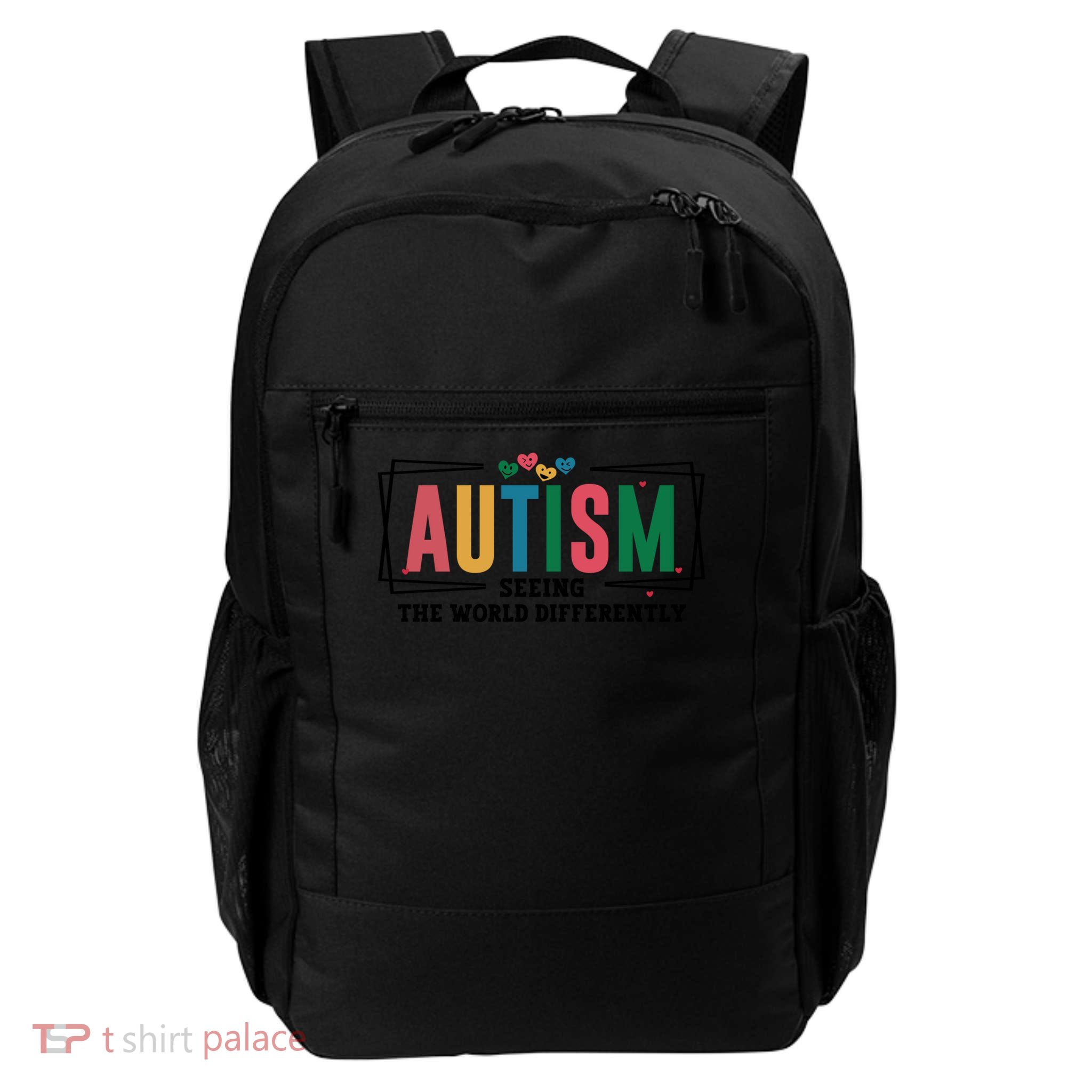 Autism Awareness Month Support Seeing The World Differently Gift Daily Commute Backpack