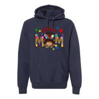 Autism Awareness Mom Autism Messy Bun Melanin Premium Hoodie