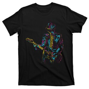 Abstract Art Musician Music Band Bass Player T-Shirt