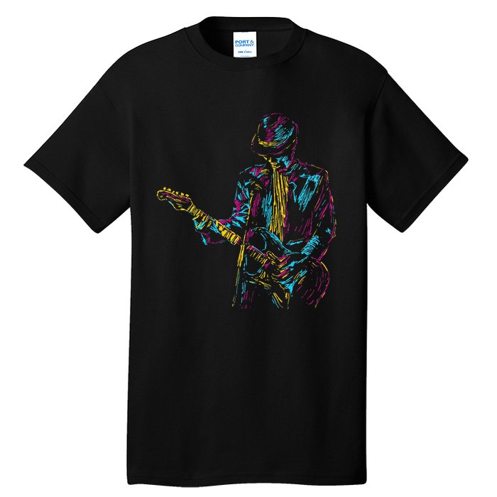 Abstract Art Musician Music Band Bass Player Tall T-Shirt