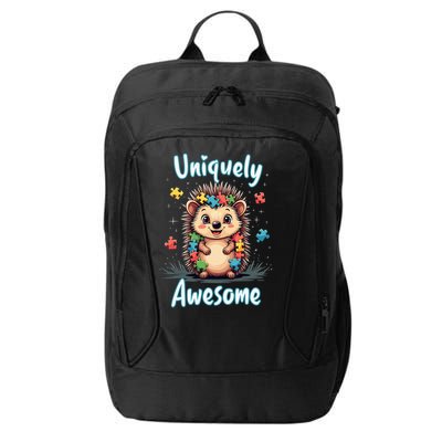 Autism Awareness Month Hedgehog Acceptance Neurodiversity City Backpack