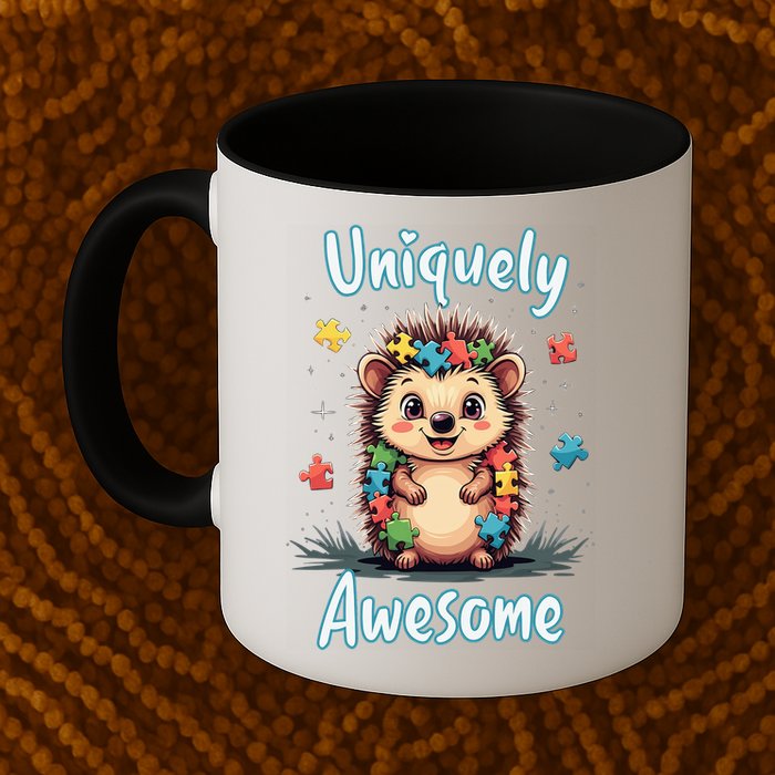 Autism Awareness Month Hedgehog Acceptance Neurodiversity Mug