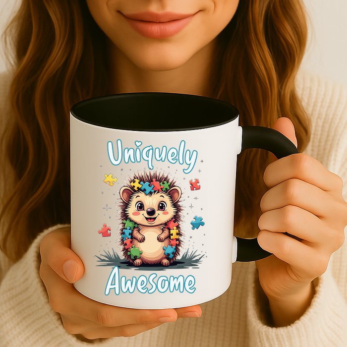 Autism Awareness Month Hedgehog Acceptance Neurodiversity Mug