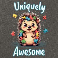 Autism Awareness Month Hedgehog Acceptance Neurodiversity Cotton Canvas Backpack