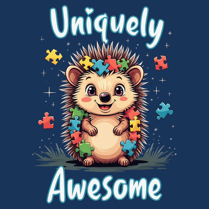 Autism Awareness Month Hedgehog Acceptance Neurodiversity Button