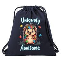 Autism Awareness Month Hedgehog Acceptance Neurodiversity Drawstring Bag